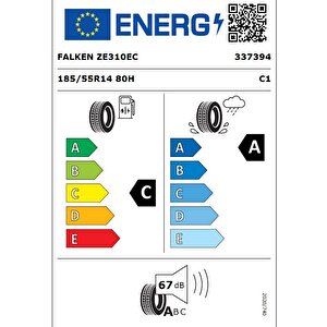 185/55r14 Tl 80h Ziex Ze310 Ecorun Oto Yaz Lastiği (üretim Yılı:2024)
