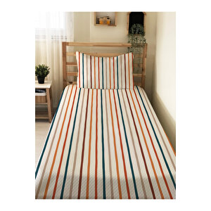 Çizgi Desenli Tek Kişilik Ve Çocuk Tek Kişilik Pike Takımı 160x230 Renkli
