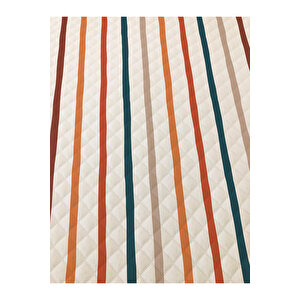 Çizgi Desenli Tek Kişilik Ve Çocuk Tek Kişilik Pike Takımı 160x230 Renkli