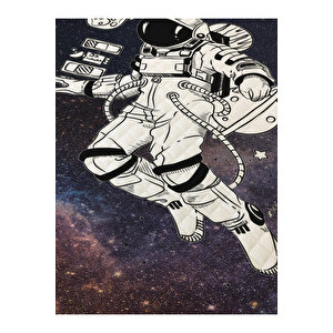 Astronot Desenli Tek Kişilik Ve Çocuk Tek Kişilik Pike Takımı 160x230 Yeşil
