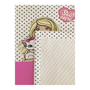 Prenses Kız Desenli Bebek Ve Çocuk Baskılı Tek Kişilik Pike Takımı 160x230