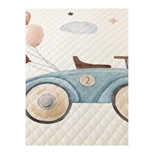 Evmi̇la Antika Araba Desenli Bebek Ve Çocuk Baskılı Tek Kişilik Pike Takımı 160x230 Beyaz