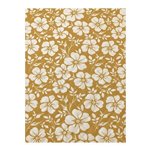 Çiçek Desenli Bebek Ve Çocuk Baskılı Tek Kişilik Pike Takımı 160x230 Sarı