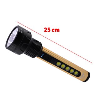 El Feneri Şarjlı Led Işıldak Kamp Lambası 1800 Mah Gece Aydınlatma 5 W 3 W Beyaz Işık