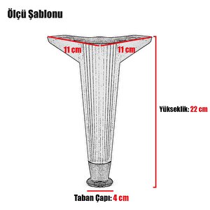 Mobilya Kanepe Koltuk Ünite Ayağı 22 Cm Konsol Tv Ünitesi Ayakları Antrasit Krom (4 Adet)