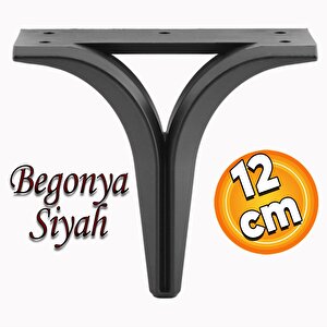 Begonya Lüks Mobilya Kanepe Sehpa Tv Ünitesi Oturma Grubu Koltuk Ayağı Baza Ayakları Siyah 12 Cm
