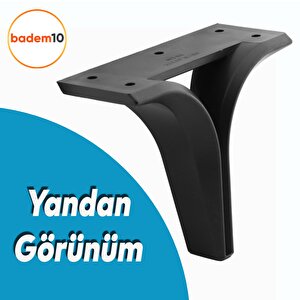 Begonya Lüks Mobilya Kanepe Sehpa Tv Ünitesi Oturma Grubu Koltuk Ayağı Baza Ayakları Siyah 12 Cm