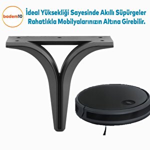 Begonya Lüks Mobilya Kanepe Sehpa Tv Ünitesi Oturma Grubu Koltuk Ayağı Baza Ayakları Siyah 12 Cm