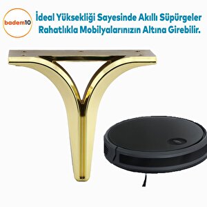 Begonya Lüks Mobilya Kanepe Sehpa Tv Ünitesi Çekyat Oturma Grubu Koltuk Ayağı Baza Ayak Altın 12 Cm