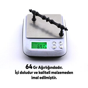 Şehzade Kulp Mobilya Mutfak Dolabı Çekmece Dolap Kulpları Kapak Kulpu Kulbu Siyah 96 Mm Metal