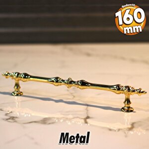 Şehzade Kulp Mobilya Mutfak Dolabı Çekmece Dolap Kulpları Kapak Kulpu Kulbu Gold 160 Mm Metal