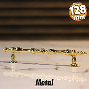 Şehzade Kulp Mobilya Mutfak Dolabı Çekmece Dolap Kulpları Kapak Kulpu Kulbu Gold 128 Mm Metal