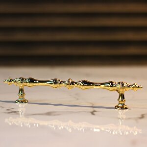 Şehzade Kulp Mobilya Mutfak Dolabı Çekmece Dolap Kulpları Kapak Kulpu Kulbu Gold 128 Mm Metal