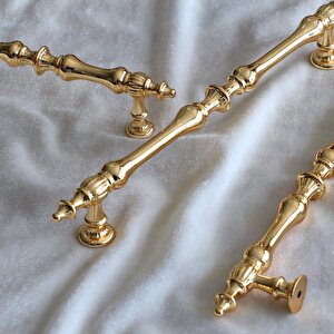 Şehzade Kulp Mobilya Mutfak Dolabı Çekmece Dolap Kulpları Kapak Kulpu Kulbu Gold 128 Mm Metal