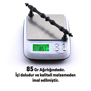 Şehzade Kulp Mobilya Mutfak Dolabı Çekmece Dolap Kulpları Kapak Kulpu Kulbu Siyah 128 Mm Metal