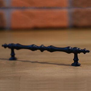 Şehzade Kulp Mobilya Mutfak Dolabı Çekmece Dolap Kulpları Kapak Kulpu Kulbu Siyah 128 Mm Metal