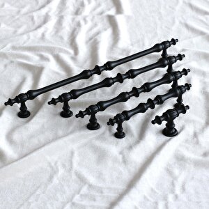 Şehzade Kulp Mobilya Mutfak Dolabı Çekmece Dolap Kulpları Kapak Kulpu Kulbu Siyah 128 Mm Metal