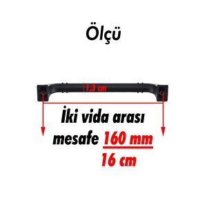 Roma Kulp Mobilya Mutfak Dolabı Çekmece Dolap Kulpları Kapak Kulpu Kulbu Siyah 160 Mm Metal