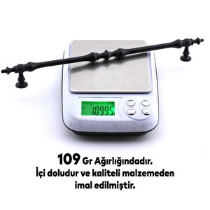 Şehzade Kulp Mobilya Mutfak Dolabı Çekmece Dolap Kulpları Kapak Kulpu Kulbu Siyah 224 Mm Metal
