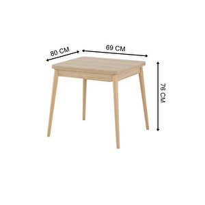 Perla Mini Yandan Açılır Masa 70x80 Cm