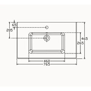 Isvea Sistemat Flat Lavabo 76 Cm