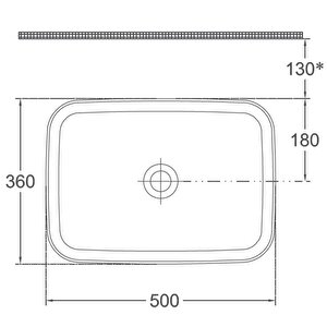Isvea Infinity Tezgah Üzeri Lavabo 50cm Antrasit