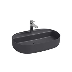 Isvea Infinity Batarya Delikli Tezgah Üzeri Lavabo 60cm Antrasit