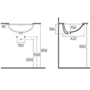 Isvea Soluzione Tezgah Altı Lavabo 52 Cm