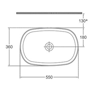 Isvea Infinity Tezgah Üzeri Lavabo 55cm Fil Dişi