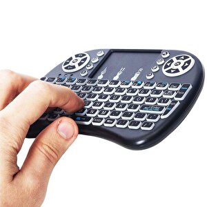 Kablosuz Şarjlı Mini Klavye Dokunmatik Mouse Hl-19485