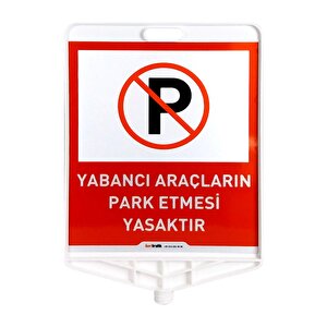 Yabancı Araçların Park Etmesi Yasaktır Çift Taraf Baskı Sarı Delinatör Seti