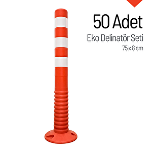 50`li Delinatör Set 75 X 8 Cm Eko, Esnek Duba