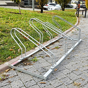 Bisiklet Park Yeri Dörtlü Galvaniz Eko, Park Demiri 140 X 40 Cm