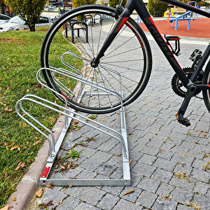 Bisiklet Park Yeri Dörtlü Galvaniz Eko, Park Demiri 140 X 40 Cm