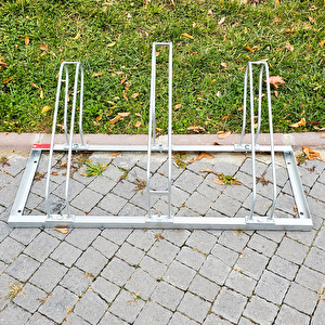 Bisiklet Park Yeri Üçlü Galvaniz Eko, Park Demiri 105 X 40 Cm