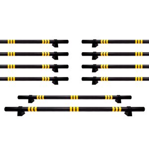 Oto Park Araç Stoperi Polikarbon Ayaklı 200x13cm 70mm 10 Adet İndirimli Set