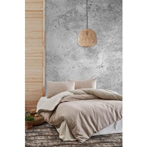 Laura Home Naturel Çift Kişilik Nevresim Takımı - Roma Bej-çi̇ft Ki̇şi̇li̇k