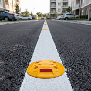 Cam Kedi Gözlü Mercekli Yol Butonu