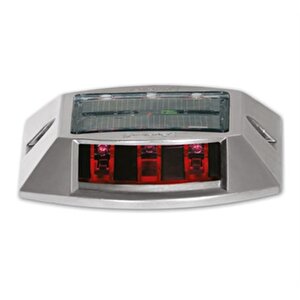 10'lu Set Kırmızı Solar Yol Butonu 3x3 Ledli