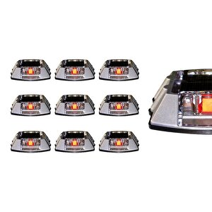 10'lu Set Kırmızı Solar Çakar Yol Butonu, Poliüretan Taban