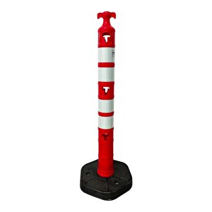 Kauçuk Ağırlıklı Plastik Yol Dikmesi 110x1200 Mm 10'lu Set