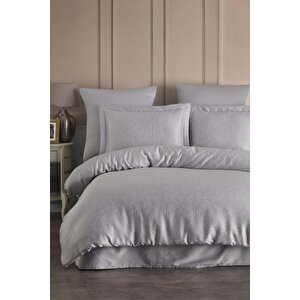 Laura Home Tencel Jakar Nevresim Takımı Çift Kişilik - Lienzo A.gri