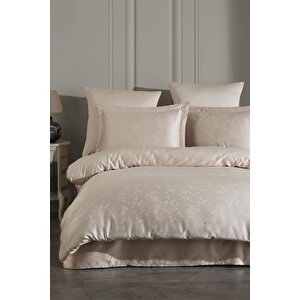 Laura Home Tencel Jakar Nevresim Takımı Çift Kişilik - Eva Cappuccino