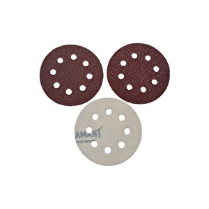 Ekamant Cırtlı Delikli Disk Zımpara V115 60 Kum | Pürüzsüz Yüzeyler İçin Mükemmel Çözüm | 50 Adet
