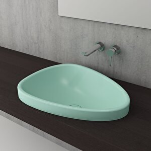Etna 58 Cm Tezgah Üstü Lavabo Mat Mint Yeşil
