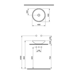 Bocchi Venezia 40 Cm Çanak Lavabo Parlak Turuncu