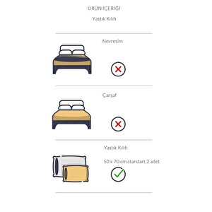 2 Adet Pan Serisi Ranforce Otel Yastık Kılıfı 50x70 63 Tel