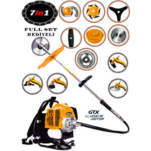 Yellow Pro Snox Technology Sırt Tipi 20HPX Tırpan 7 İN 1 Ot Çim Çalı Biçme Makinası Aparat Hediyeli