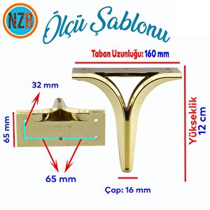 Mobilya Kanepe Sehpa Tv Ünitesi Çekyat Oturma Grubu Koltuk Ayağı Baza Ayak Altın 12 Cm