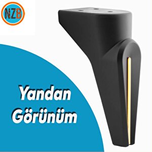 Mobilya Kanepe Sehpa Çekyat Tv Ünitesi Koltuk Ayağı Baza Ayak Siyah Sarı Altın 16 Cm